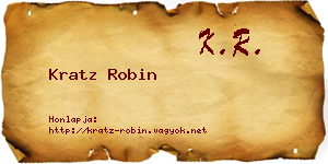 Kratz Robin névjegykártya